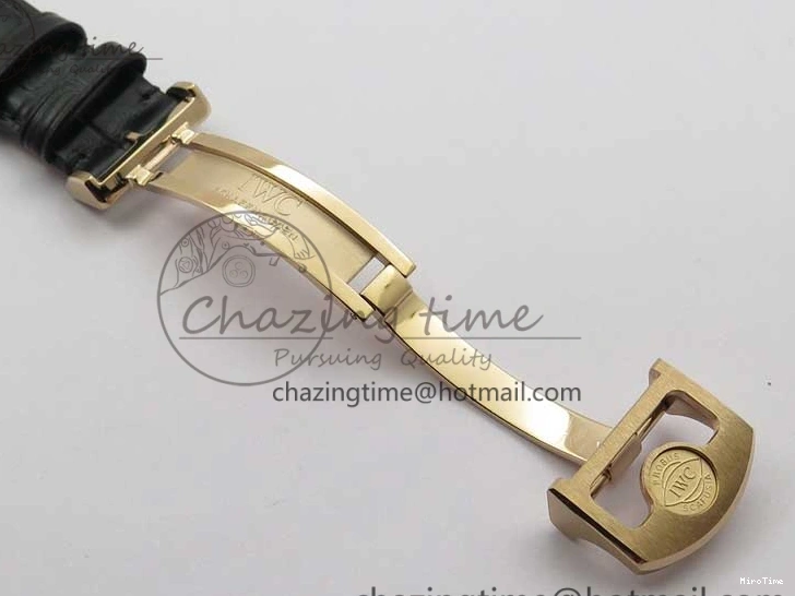 MIROTIME 0304 Premium Portugieser Perpetual Calendar IW503302 RG V9F 1:1 Best Edition Blue Dial on Black Leather Strap A 7098